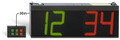 Electronic scoreboard for bowls and other sports, two-side display
